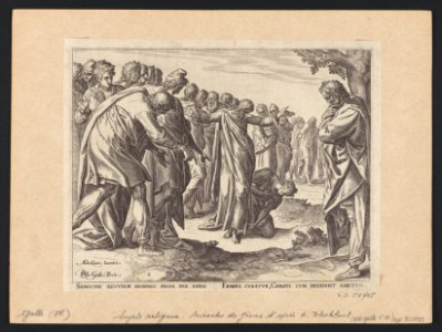 Christ And The Woman With Menorrhagia print by Anthonie Blocklandt van Montfoort, S.I 52745, Prints Department, Royal Library of Belgium