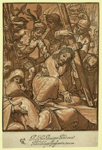 Christ carrying the cross - AC (monogram of Alessandro Casolani); Andrea Andreani intagliatore in Siena 1592. LCCN2008678763