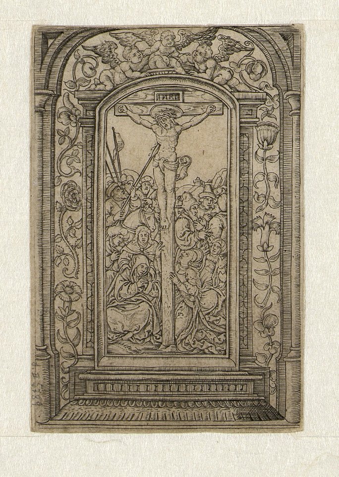 Christ on the Cross ca.1519 print by Master S., S.II 5789, Prints Department, Royal Library of Belgium