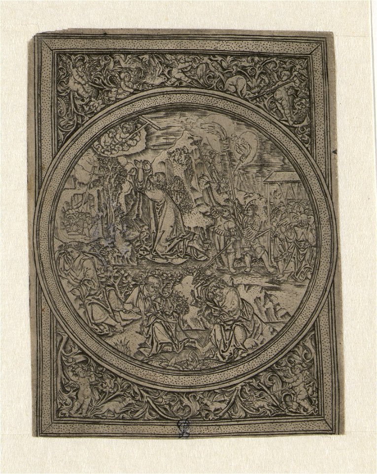 Christ on the Mount of Olives ca.1519 print by Jacob Cornelisz van Oostsanen and Master S., F 26890, Prints Department, Royal Library of Belgium