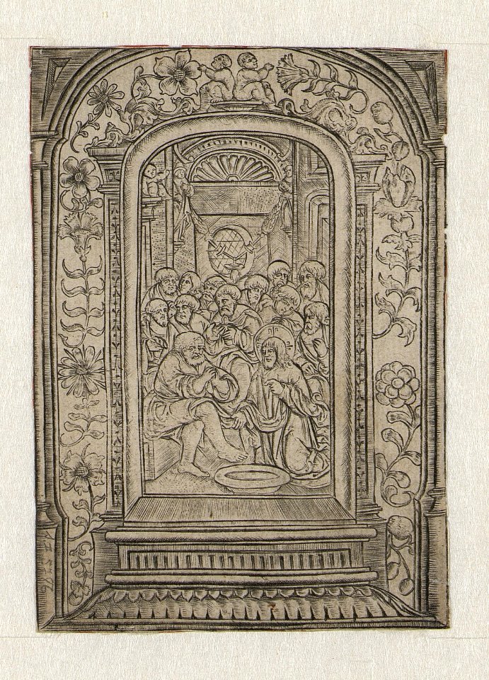 Christ Washing the Feet of the Apostles ca.1519 print by Master S., S.II 5786, Prints Department, Royal Library of Belgium