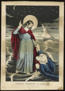 Christ walking on the sea LCCN90715967