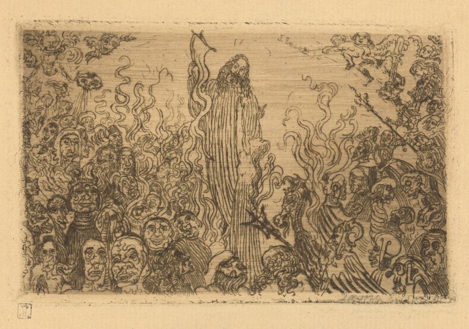 Christ Descending into Hell, print by James Ensor, 1895, Prints Department, Royal Library of Belgium, S. IV 84702