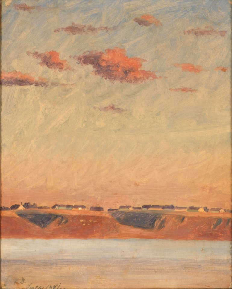 Christen Dalsgaard - The Lim Fjord in Jutland. Study - KMS3435 - Statens Museum for Kunst