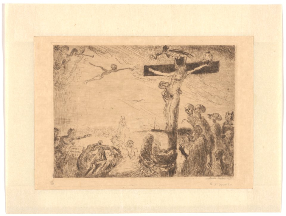Christ in Agony Tormented by Demons, print by James Ensor, 1895, Prints Department, Royal Library of Belgium, S. II 79742