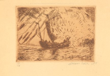 Christ in the Boat, print by James Ensor, 1898, Prints Department, Royal Library of Belgium, S. IV 26421