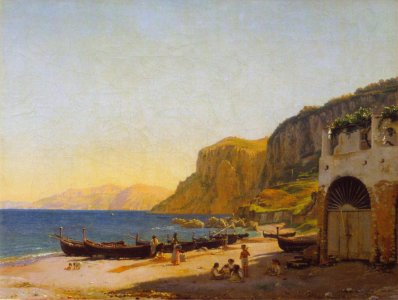 Christen Købke - Parti af Marina Grande på Capri - 1839