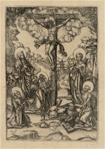 Christ on the Cross ca.1519 print by Master S., F 949, Prints Department, Royal Library of Belgium