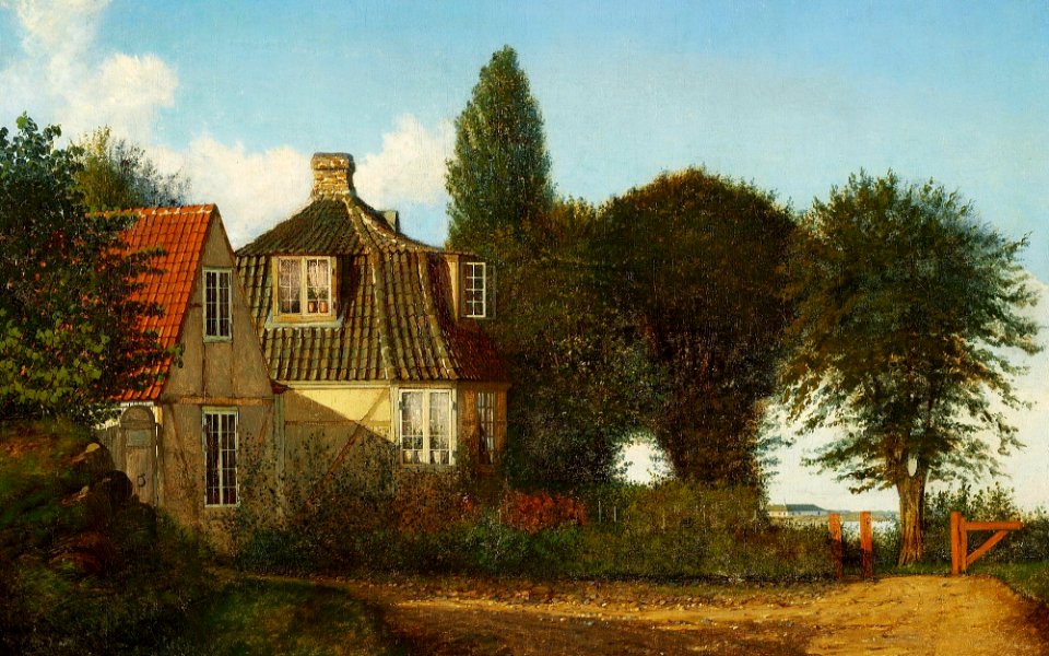 Christen Købke - En Mansion nær Øresund