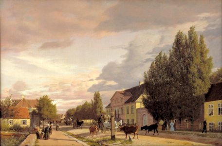 Christen Købke - View of a Street in Østerbro outside Copenhagen. Morning Light - Google Art Project