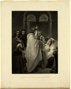 Christ raising Jairus' daughter - The original picture by Theodore Von Holst ; engraved by Miss Emily Sartain. LCCN97514599