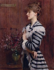 Christabel Cockerell, lady Frampton by Arthur Hacker (1858-1919). Free illustration for personal and commercial use.