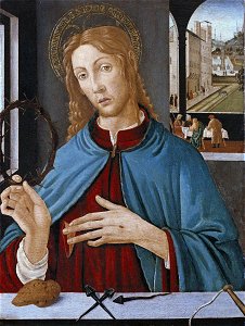 Christ with Instruments of the Passion - Jacopo d'Arcangelo del SellaioFXD. Free illustration for personal and commercial use.