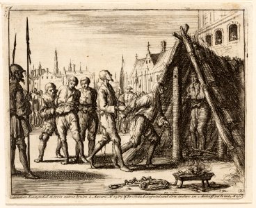 Christiaan Langedul en drie anderen voor de brandstapel in Antwerpen, objectnr A 41932