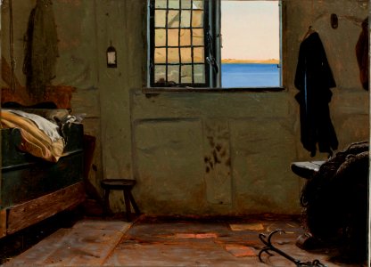 Christen Dalsgaard - A fisherman's bedroom - Google Art Project. Free illustration for personal and commercial use.