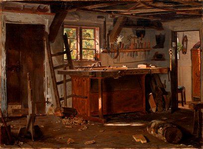 Christen Dalsgaard - A carpenter's workshop. - Google Art Project