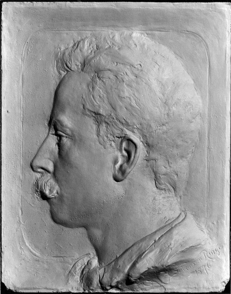 Christian Eriksson, 1858-1935, gift med Jeanne de Tramcourt (Harald Sörensen-Ringi) - Nationalmuseum - 40409