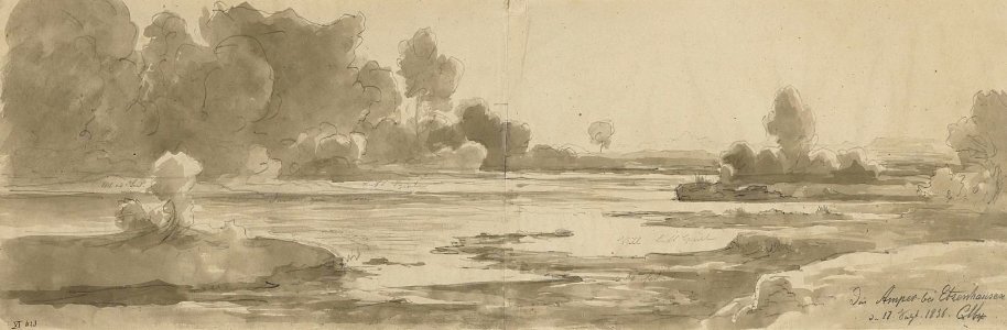Christian Ernst Bernhard Morgenstern Die Amper bei Etzenhausen 1856
