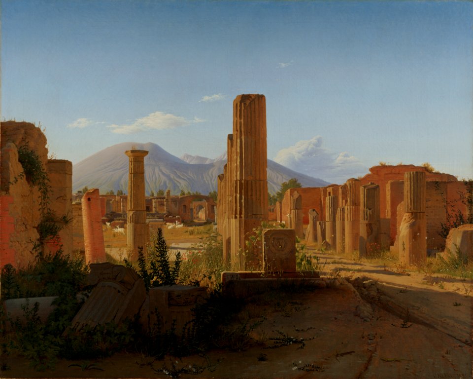 Christen Schjellerup Købke - The Forum, Pompeii, with Vesuvius in the Distance - 85.PA.43 - J. Paul Getty Museum