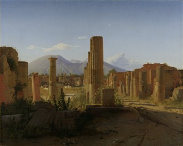 Christen Schjellerup Købke - The Forum, Pompeii, with Vesuvius in the Distance - 85.PA.43 - J. Paul Getty Museum