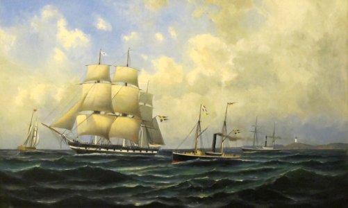 Christian Fredrik Swensson, fregatten Norrköping, 1890, Sjöhistoriska museet, SM 28651