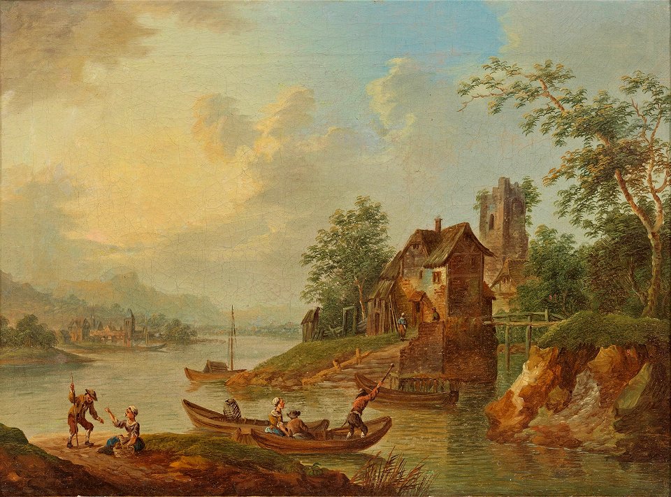 Christian Georg Schütz (II) Rheinlandschaft im Morgenlicht