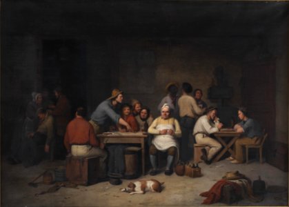 Christian Andreas Schleisner - En scene i værtshuset Brokkensbod - KMS530 - Statens Museum for Kunst