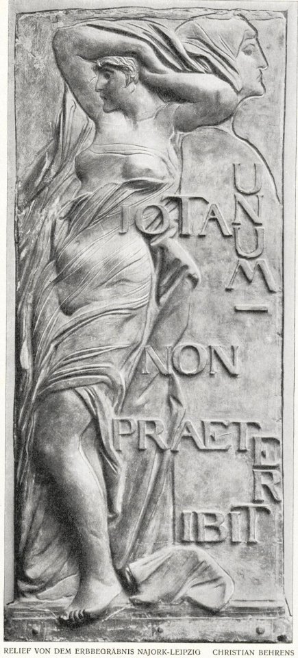 Christian Behrens - Relief von dem Erbbegräbnis Najork-Leipzig (1)