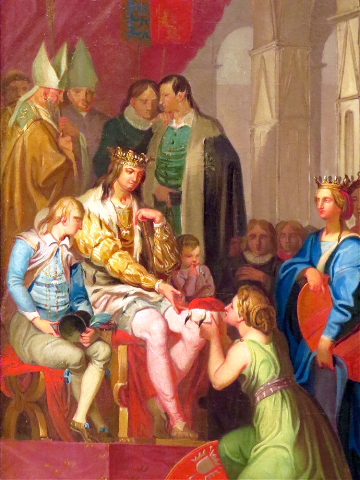 Christian I ophøjer Holsten til hertugdømme (Abildgaard)