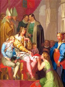 Christian I ophøjer Holsten til hertugdømme (Abildgaard)