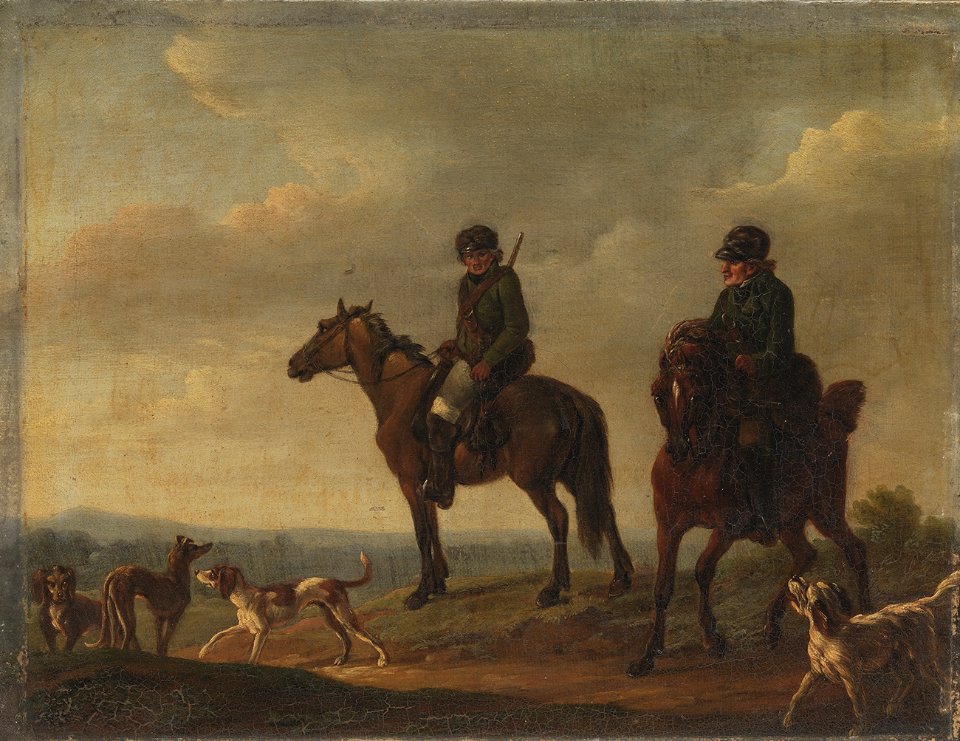 Christian David Gebauer - To jægere til hest - KMS796 - Statens Museum for Kunst