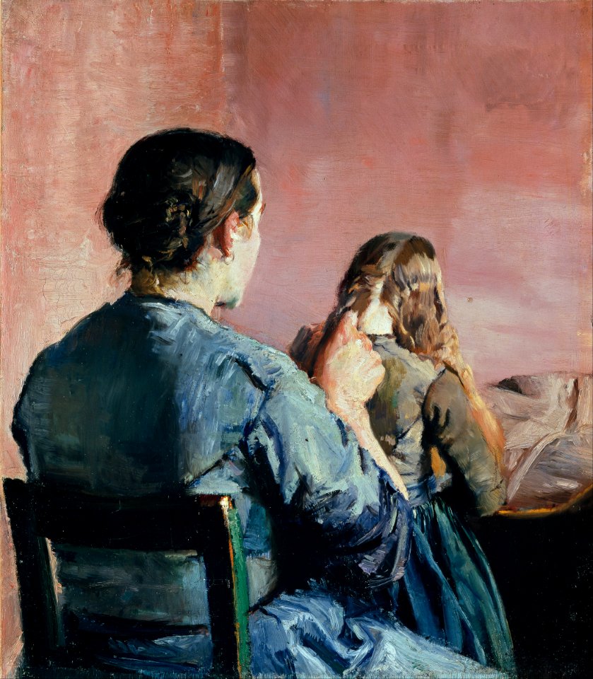 Christian Krohg - Braiding her Hair - Google Art Project