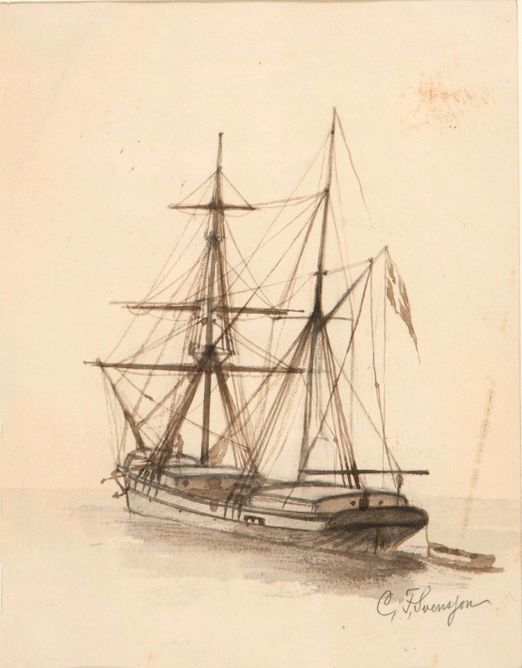 Christian Fredrik Swensson, Skonerten Hermafrodit, Sjöhistoriska museet, SM 20517