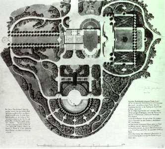 Christian Friedrich von Leins, Villa Berg, Gartenplan, 1849