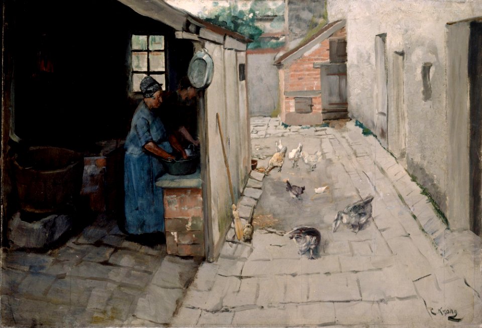Christian Krohg - Gårdsinteriør - Nasjonalmuseet - NG.M.04239