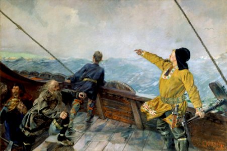 Christian Krohg - Leiv Eirikson discovering America - NG.M.00558 - National Museum of Art, Architecture and Design