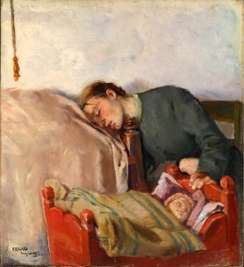 Christian Krohg - Mother and Child - NG.M.01033 - National Museum of Art, Architecture and Design. Free illustration for personal and commercial use.