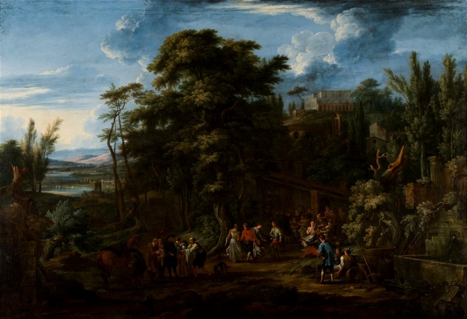 Christian Georg Schütz - Landscape with Peasants - 1961.91 - Fogg Museum