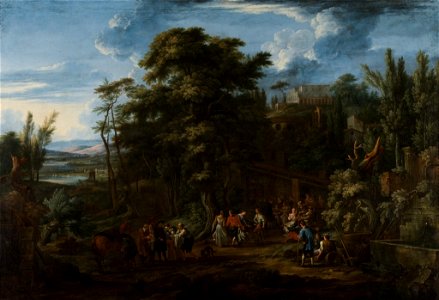 Christian Georg Schütz - Landscape with Peasants - 1961.91 - Fogg Museum