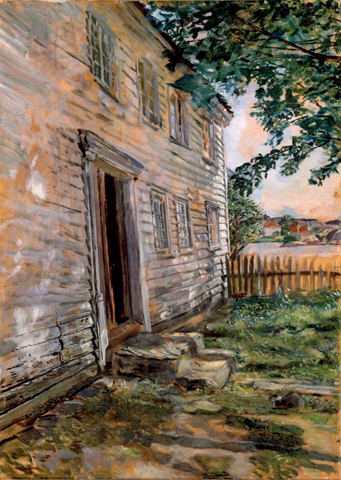 Christian Krohg - Old house at Brekkestø - Gammelt hus i Brekkestø - Nasjonalmuseet - NG.M.01055