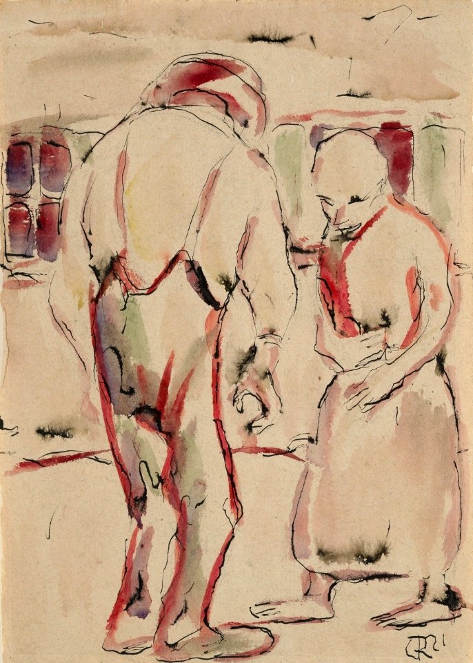 Christian Rohlfs Bauer und Bäuerin 1921