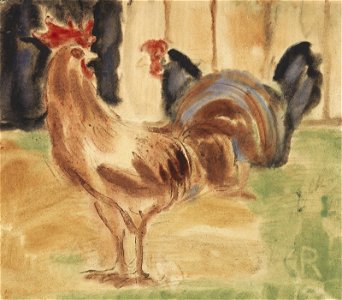Christian Rohlfs Hahn und Huhn 1906