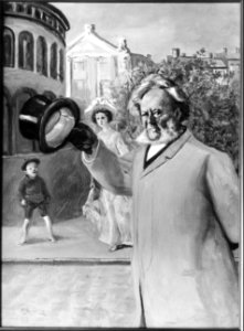 Christian Krohg - Portrett av Henrik Ibsen på Karl Johan - Norsk portrettarkiv - Riksantikvaren - I000088