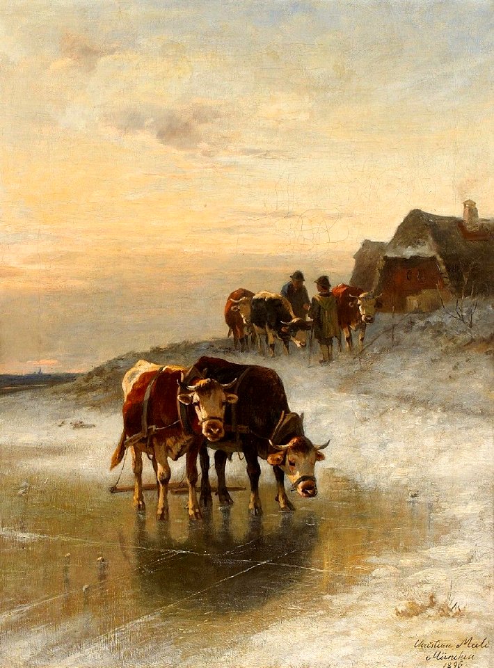Christian Mali Vieh auf dem Eise 1896