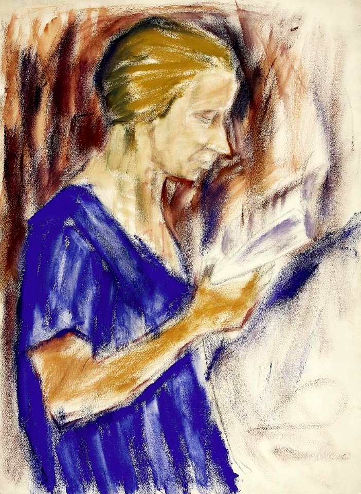 Christian Rohlfs Helene Rohlfs lesend