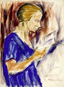 Christian Rohlfs Helene Rohlfs lesend