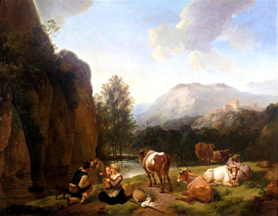 Christian Wilhelm Ernst Dietrich - Italianate Landscape - WGA6337