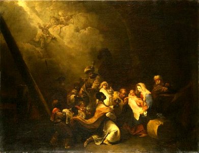 Christian Wilhelm Ernst Dietrich - De aanbidding van de koningen - Gal.-Nr. 2103 - Staatliche Kunstsammlungen Dresden