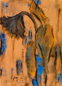 Christian Rohlfs Welkende Sonnenblumen mit Blau 1922