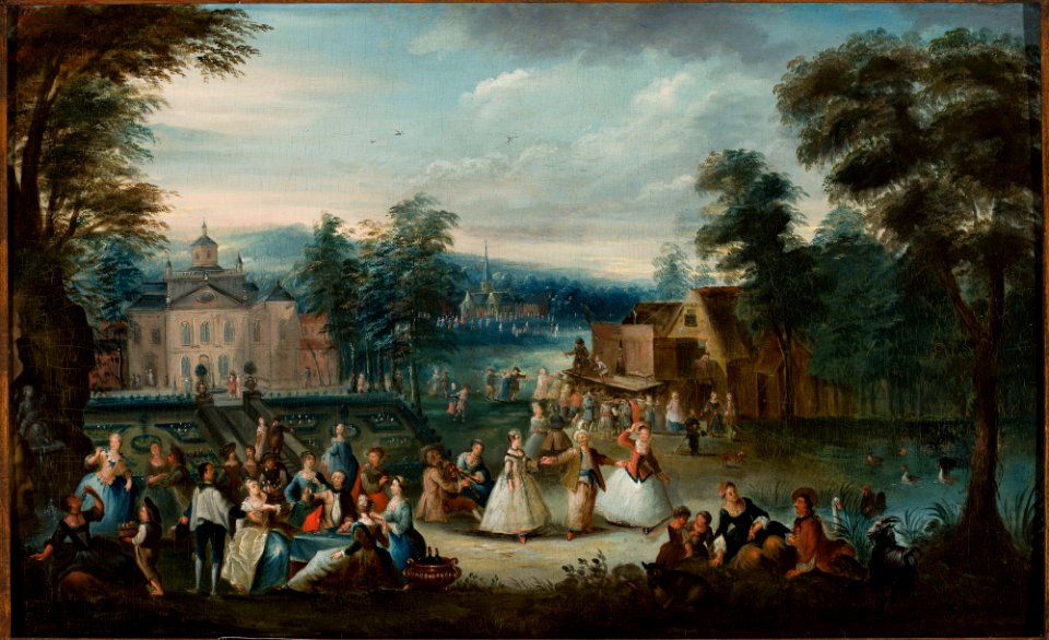 Christian Wilhelm Ernst Dietrich - Merry-making in a park - M.Ob.142 MNW - National Museum in Warsaw